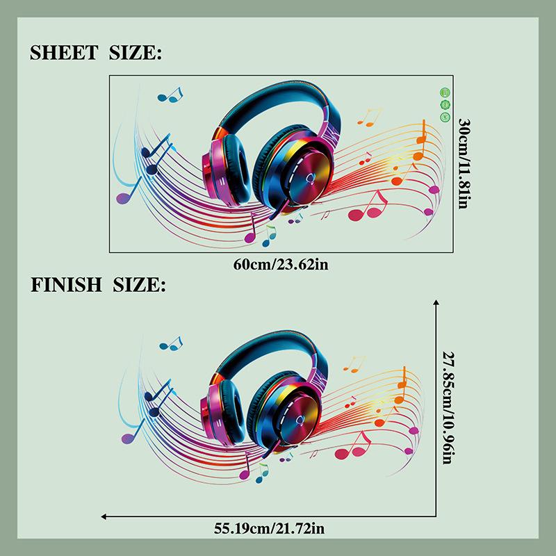 

Музыкальные настенные наклейки, виниловые наклейки для гостиной, спальни, концертного зала, креативные альбомы, художественные наклейки, настенное украшение as pic