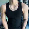 Men's Vest Fitness Elastic Cotton Vest Thickened Coarse Ribbed 230g 2X2 Vest American Style Sweat-Absorbent Sports Vest