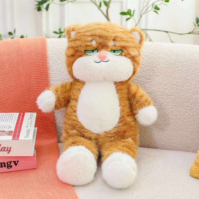 Cute Pattern Cat Plush Toys for Children's Birthday Gifts Sleeping Pillow Car Ornaments Cat