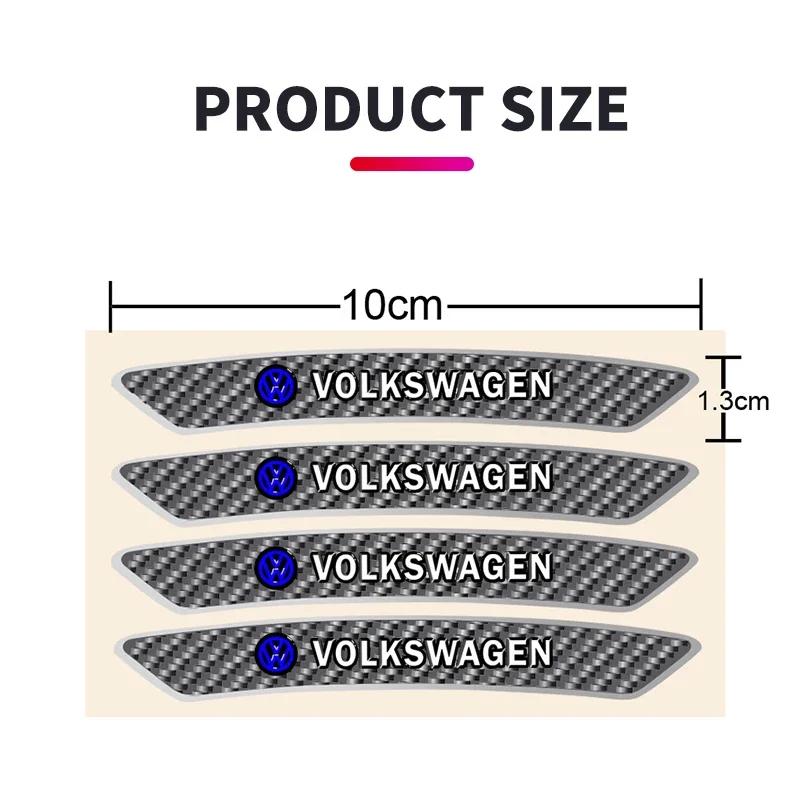 RFKNG1 4Pcs Car Wheel Badge Sticker Emblem Decoration For VW Golf Tiguan Jetta Transporter Passat T5 Polo Touran Scirocco Arteon
