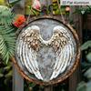 [2D Flat, 1pc] Vintage Angel Wings Metal Wall Art Sign - Rustic Aluminum Decor with Intricate Wing Design, Perfect for Home, Bar, Kitchen, Office, or