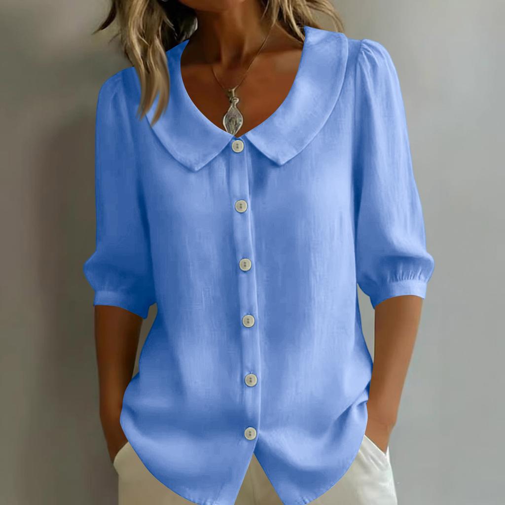 Boho Tops for Women Button Down Blouses for Women UK Short Sleeve Tops Women Ladies Tops Womens Clothing