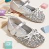 Princess Elsa Rhinestone Leather Shoes for Girls - Non-slip Flat Bottom Performance Footwear