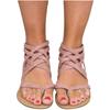 Flat-soled sandals women's woven toes women's sandals hollowed-out beach sandals women
