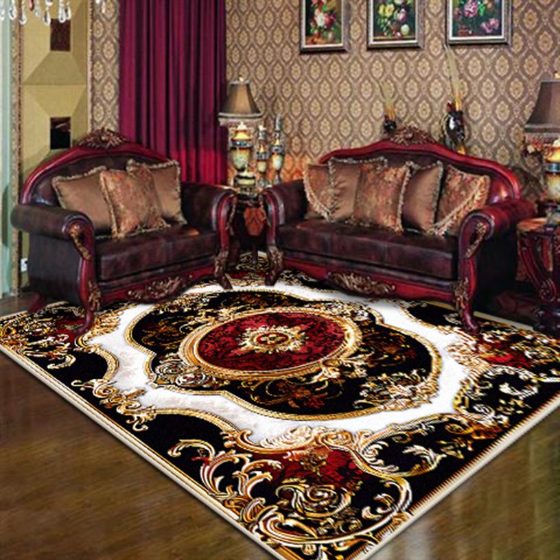 Leichter Luxus Retro Teppiche für Wohnzimmer Waschbare Schlafzimmerteppiche Wunderschöne Rutschfeste Sofa-Bereich Große Raummatte Boden Anpassbar