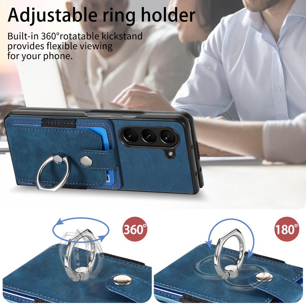 Applicable Samsung Samsung ZFold7 hardware ring card bag mobile phone case card holder fold54 protective case