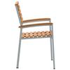 Garden Chair 2 Pcs. Brown Solid Wood Acacia Stackable