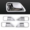 For Suzuki Vitara 2016 2017 2018 4Pcs Silver Chrome Car Interior Door Handle Bowl Decorative Cover Trim