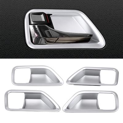 For Suzuki Vitara 2016 2017 2018 4Pcs Silver Chrome Car Interior Door Handle Bowl Decorative Cover Trim