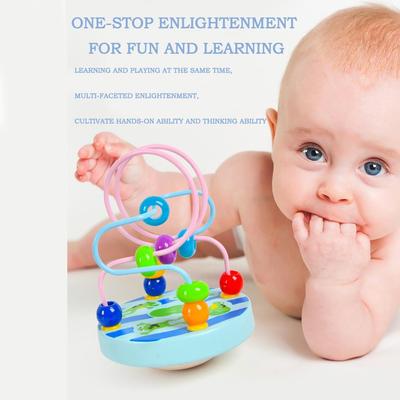 BABIBO Interesting Early Education Puzzle Tumbler Boutique Wooden Bead Kindergarten Baby Color Cognition 1-6 Ages Gifts