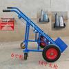 Dual-Bottle Oxygen-Acetylene Trolley: Large-Wheel Silent Foldable Cylinder Truck