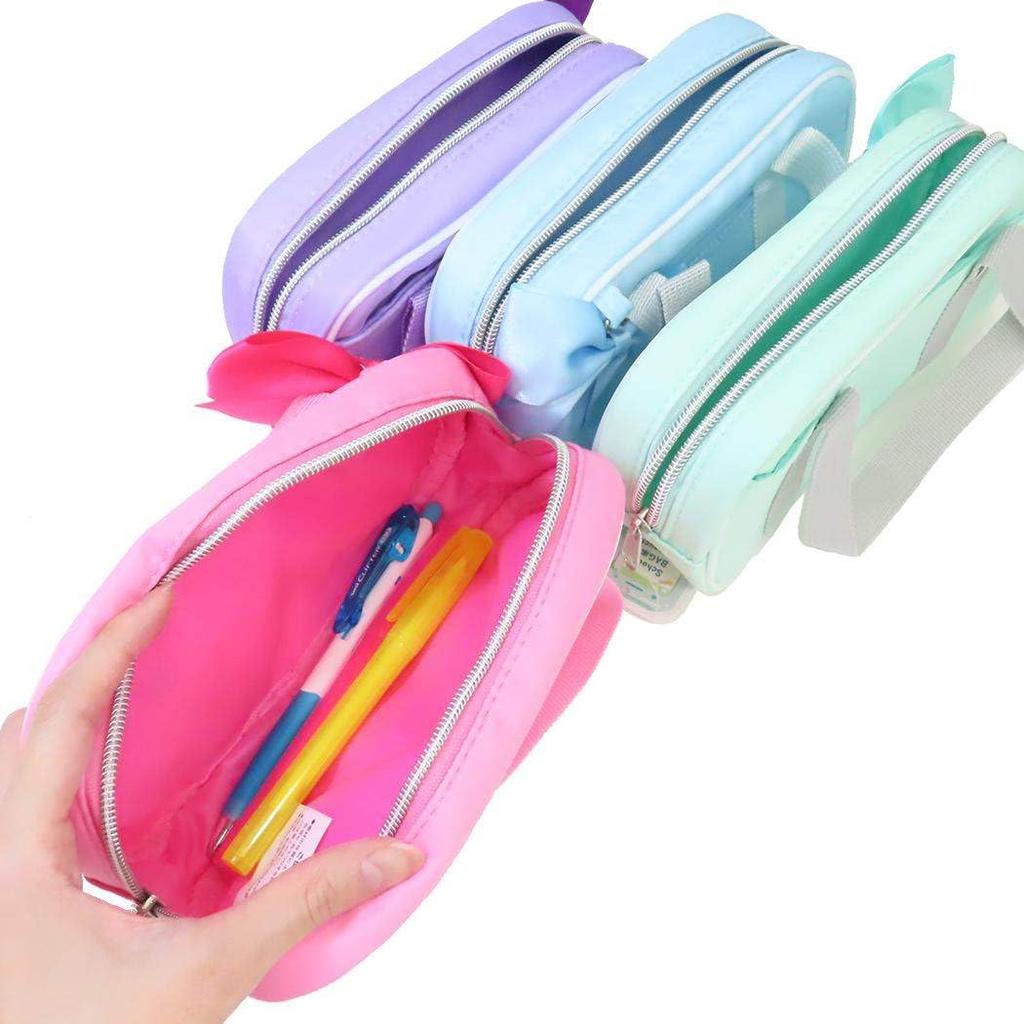 Kamio Japan School Bag Style Pen Pouch, Purple, 229099