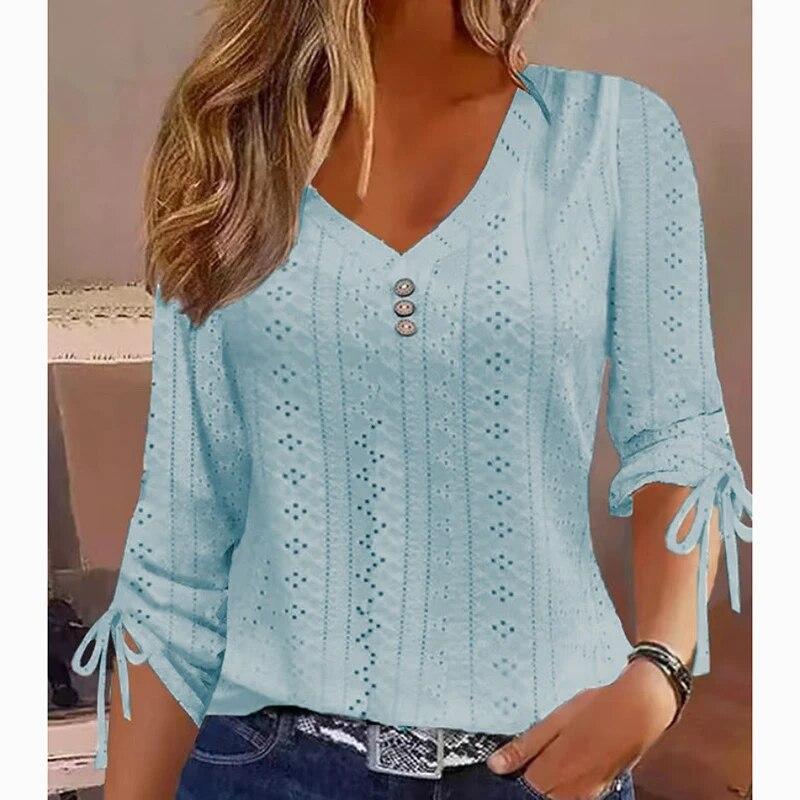 Top Corto Donna In Pizzo A Maniche Lunghe – Scollo Quadrato Vintage, Aderente, Per Uscire - 2