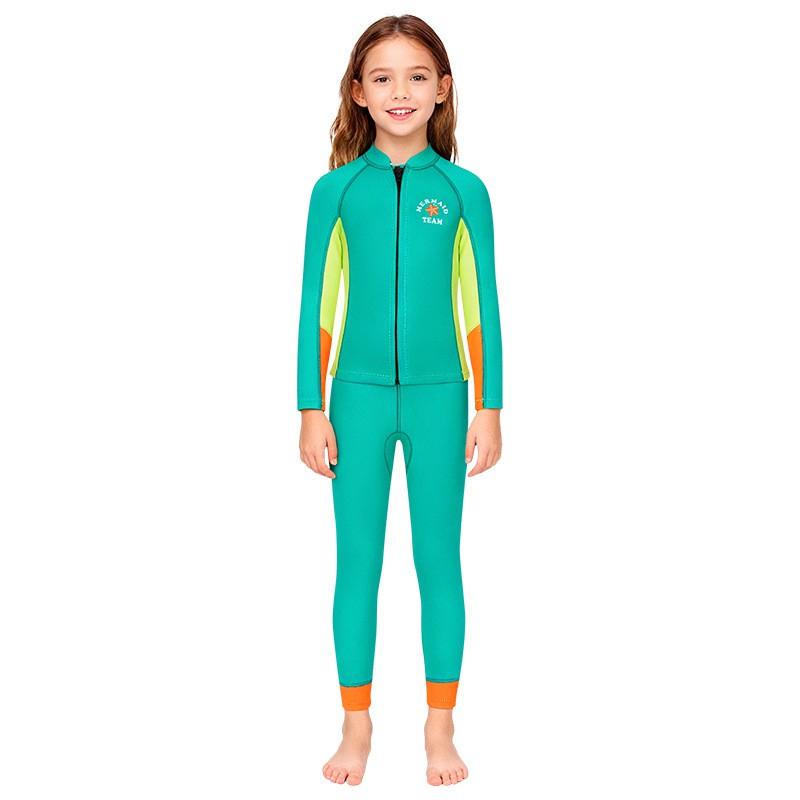 

Children s Diving Suit 2.5MM Girls swimsuit Split Long-sleeved Thick Warm Snorkeling Swimming Surfing Jellyfish M