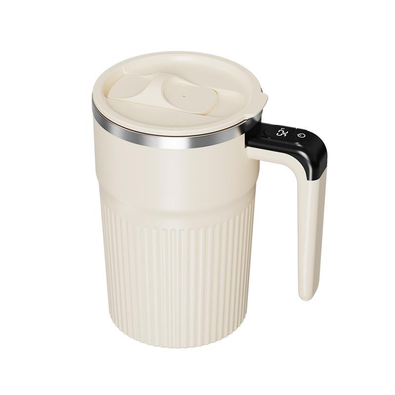 400Ml Mixing Cup Led Temperature Display Cup 304 Stainless Steel Magnetic Rotating Stirring Milk Coffee Self Stirring Mug