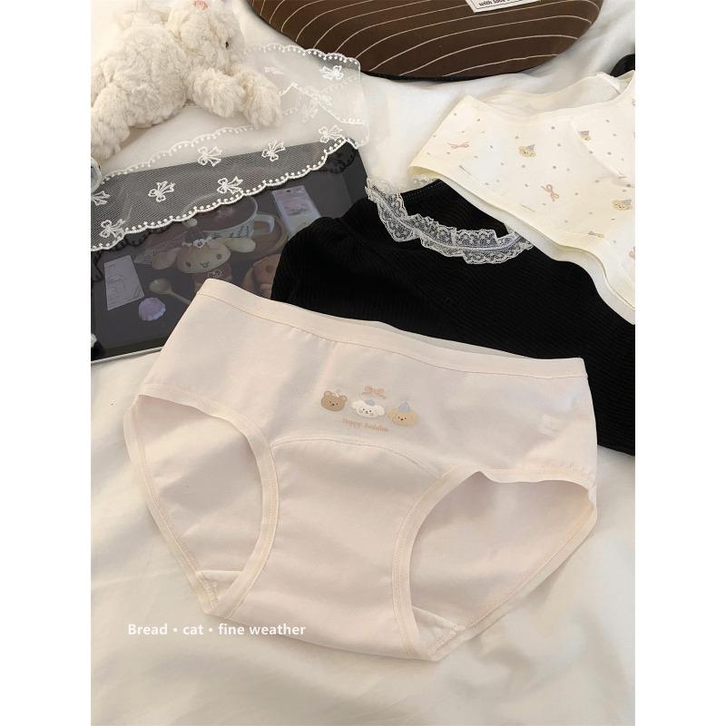 Ladies Autumn and Winter Fashion New Cartoon Cotton Comfortable Briefs
