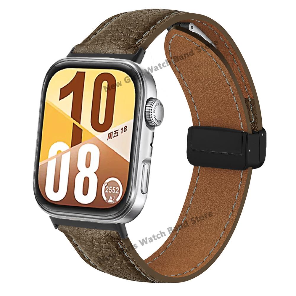 Skórzany Pasek do Huawe Watch Fit 4 Pro Bransoleta Correa Magnetyczne Zapięcie Opaska na Nadgarstek do Huawe Fit4 Fit3 Akcesoria Wymienny Pasek
