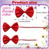 10pcs The latest 2026 pet collar set includes 10 decorative colorful bow collars - adjustable and machine washable.
