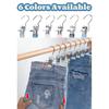 10pcs Premium Stainless Steel Clothes Clips, Adjustable Metal Pants Skirt Hanger with Grip Clips Hook Laundry Home Organizer