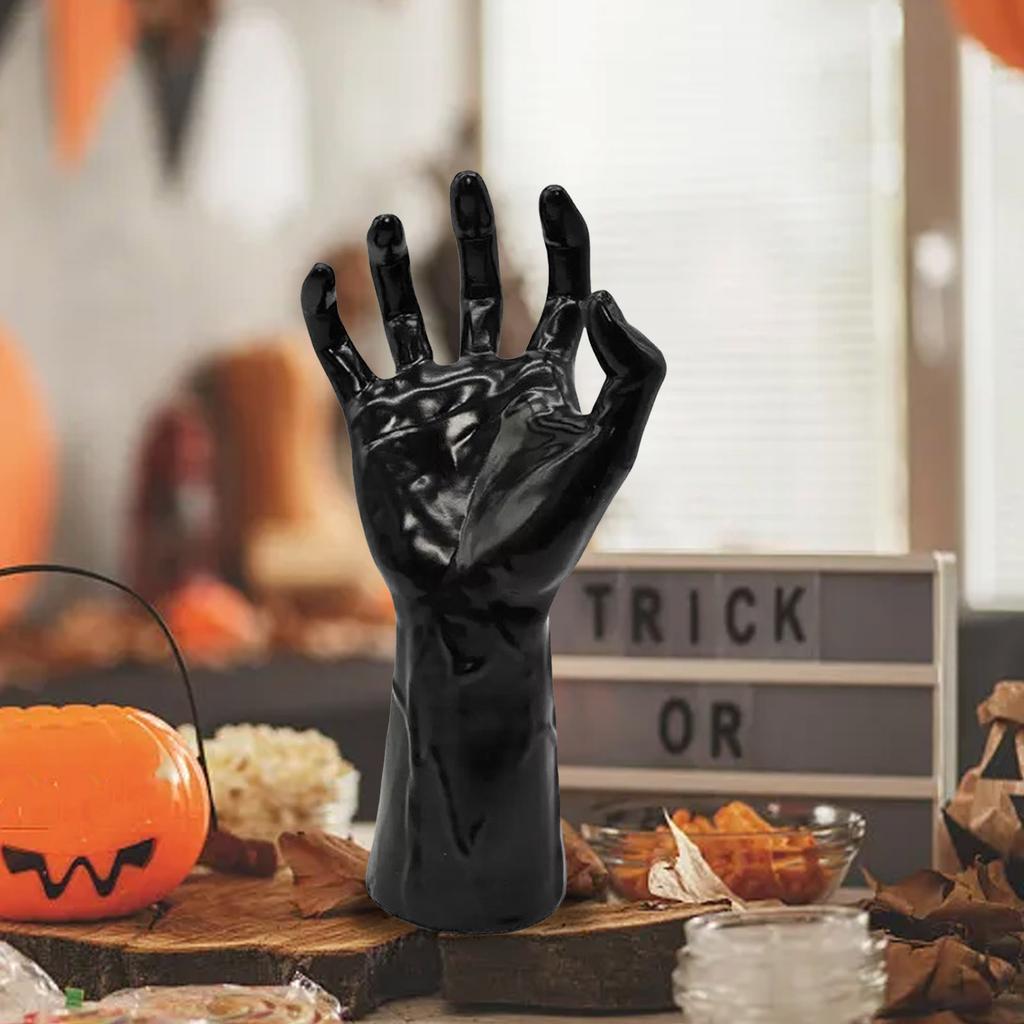 Halloween Witch Hand Statues Home Scary Wall Decor Keys Jewelry Hanger Sculpture Halloween Party Decoration Horror Props