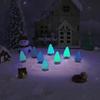 16pcs Glow-in-the-Dark Christmas Tree Decorations Resin Miniature Ornaments Tabletop Outdoor Landscape Figurines Christmas Decor