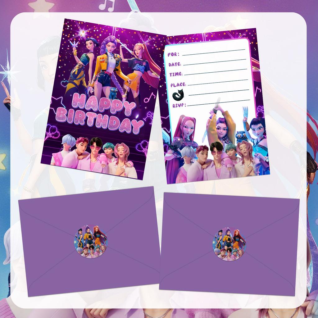 Party Invitations, Birthday Invitations, Writable Birthday Party Invitation Cards, Letter Stickers