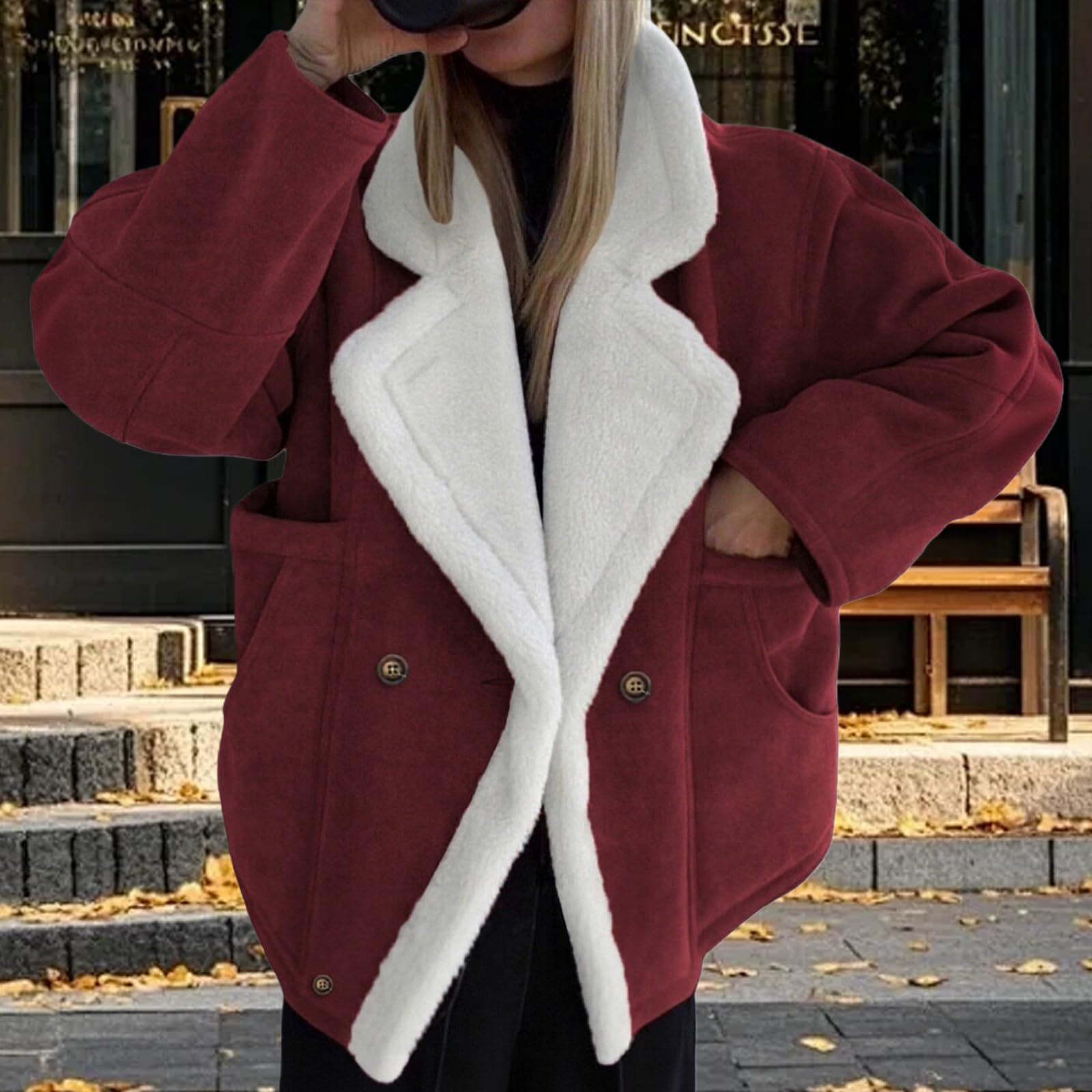 

Зимние пальто для женщин с длинным рукавом, куртка, теплое пальто XL винный