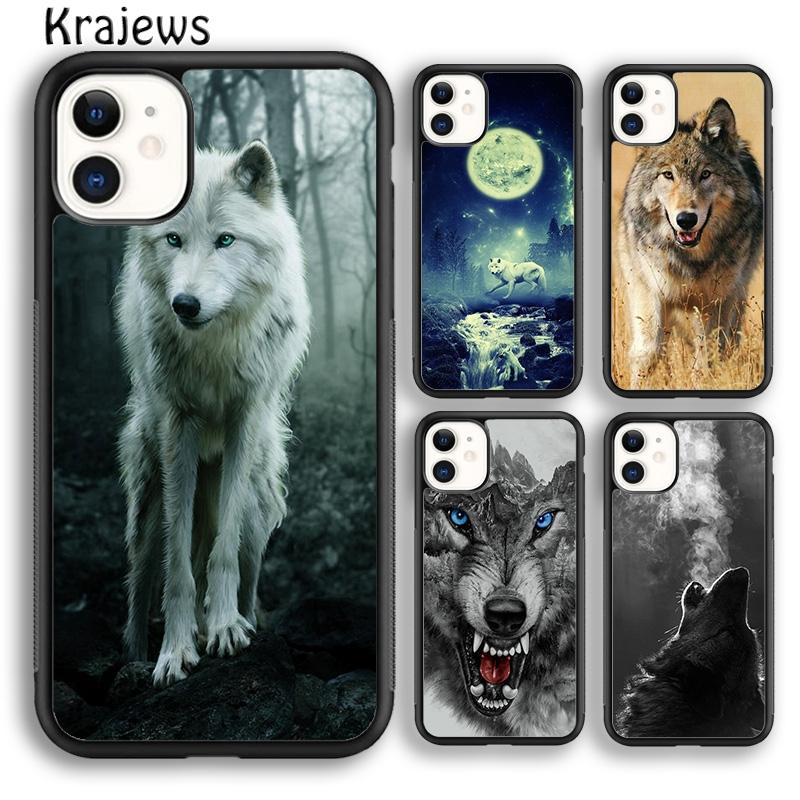 Krajews Cool Animal Print Wolf Pattern Phone Case Cover For iPhone 17 Air 16 15 14 plus 12 pro max coque Fundas