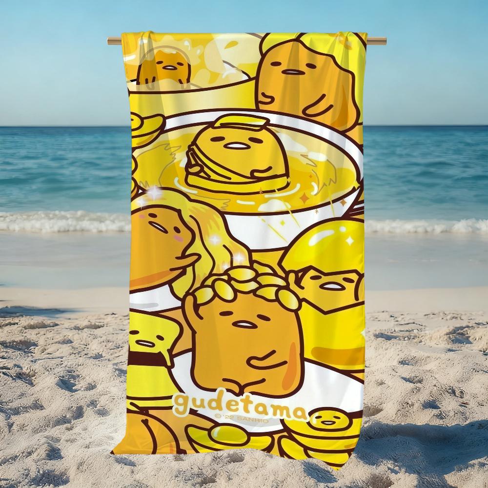 G-Gudetama-a cute anime Towel Beach Quick Dry Soft Pool Towels Gift for Travel Gym Shower Camping sports