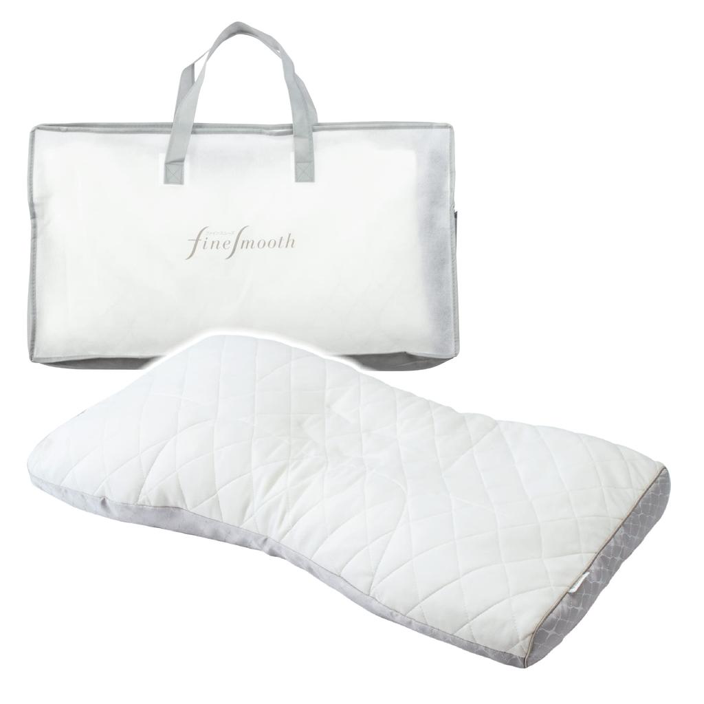 Nishikawa Fine Smooth Pillow Height Normal Bincho Charcoal Pipe Supports Smooth Tossing and Turning with Quilt360 Special Structure Fits the Head