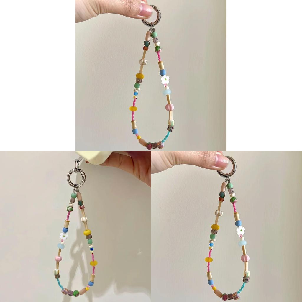 Spring Summer Fresh Daisy Handcrafted Pvc Phone Lanyard With Keychain For Men Women