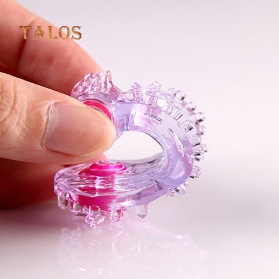 Vibrating Penis Rings Clit Dual Cock Ring Stretchy Delay Sex Toys for Men Adults Products