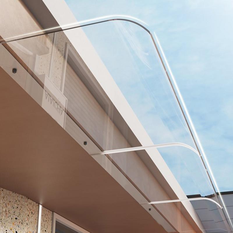Fenstervordach Transparentes Vordach Markisenabdeckung für Außenbalkon Eingangsschutz Hochbelastbar Außen für Vorne für Eingang
