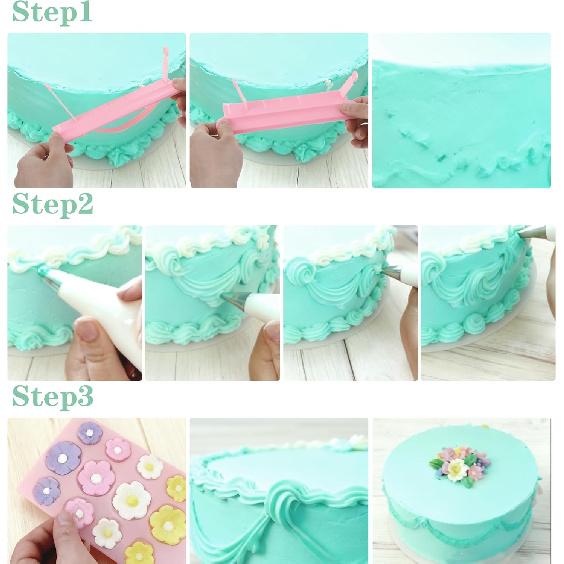 3 Pack Cake Arch Guide Tool, Flip Cake Arc Ruler Adjustable Cakes Writing Tools for Controlling the Size and Position of the Arc for Beginners and