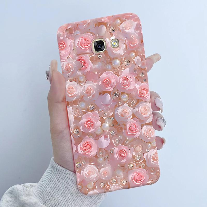 For Samsung Galaxy A5 2016 A7 2017 Phone Case Flower Girls Design Soft Silicone TPU Back Housing for SM-A510F A520F A720F Covers