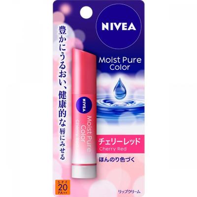 Nivea Moist Pure Color Batom Vermelho Cereja 3,5g [Brilho Labial Spf20 Pa++]