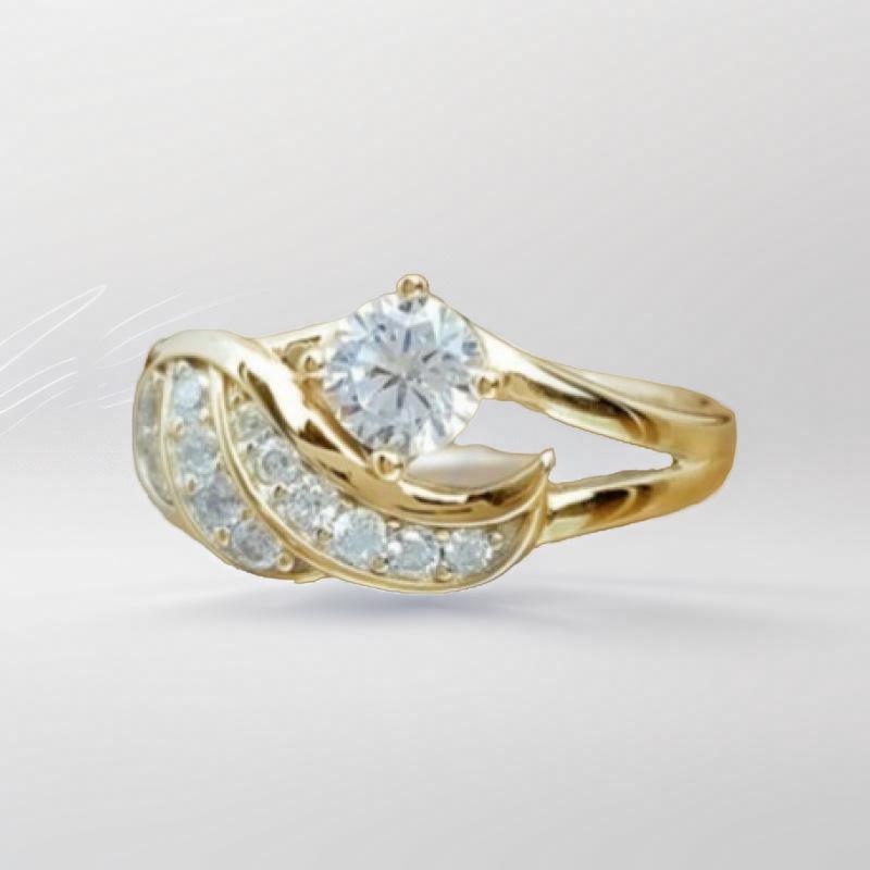 

Twoyue Creative Angel Wings Zircon Silver Ring for Women Size 7 срібний