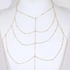 Summer Dancing Party Sexy Body Chain for Women 18K Gold Plated Mini Tassel Chain Setting Iced Out Zircons Jewelry