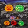 5Pcs Glow in the Dark Mini Pumpkin Figurine Luminous Resin Statue Halloween Car Dashboard Decor Micro Landscape