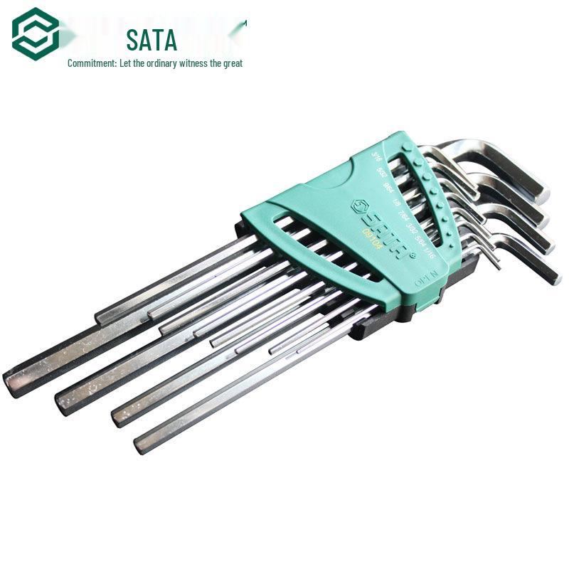 SATA Extra-Long Ball-End Hex Key Set, Inch Sizes (09102-09108)