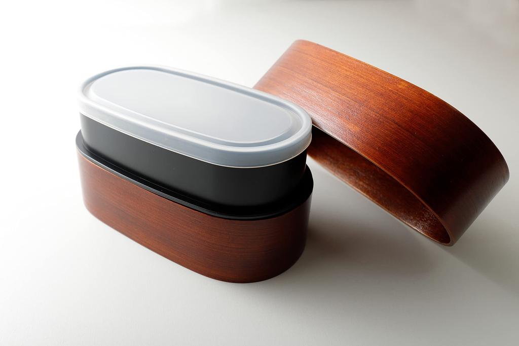 Osaka Choseido Magewappa Bento 2 800cc with Lunch and Bonus Brown Band Box, Tiers, Capacity, Lid, Wine, Band,