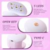 Mini UV LED Nail Lamp Portable Nail Dryer USB Charging Quick Drying Manicure Lamp for Nail Salon Shell Shaped Nail Art Lamp
