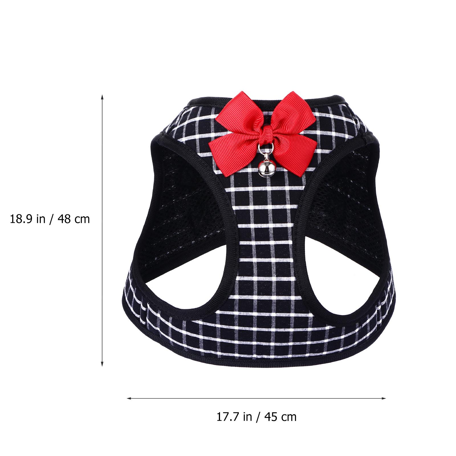 

Premium Pet Harness and Leash Set Sturdy Safe for Small Animals Beautiful Generous Walking Vest Bowknot Dog Vest XL