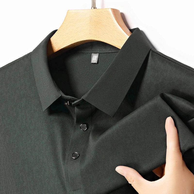 

New Men s Casual Fashion Printed Pattern Short Sleeve Polo Shirt Korean Edition Summer T-shirt Comfortable Versatile Top 4XL армія зелений колір
