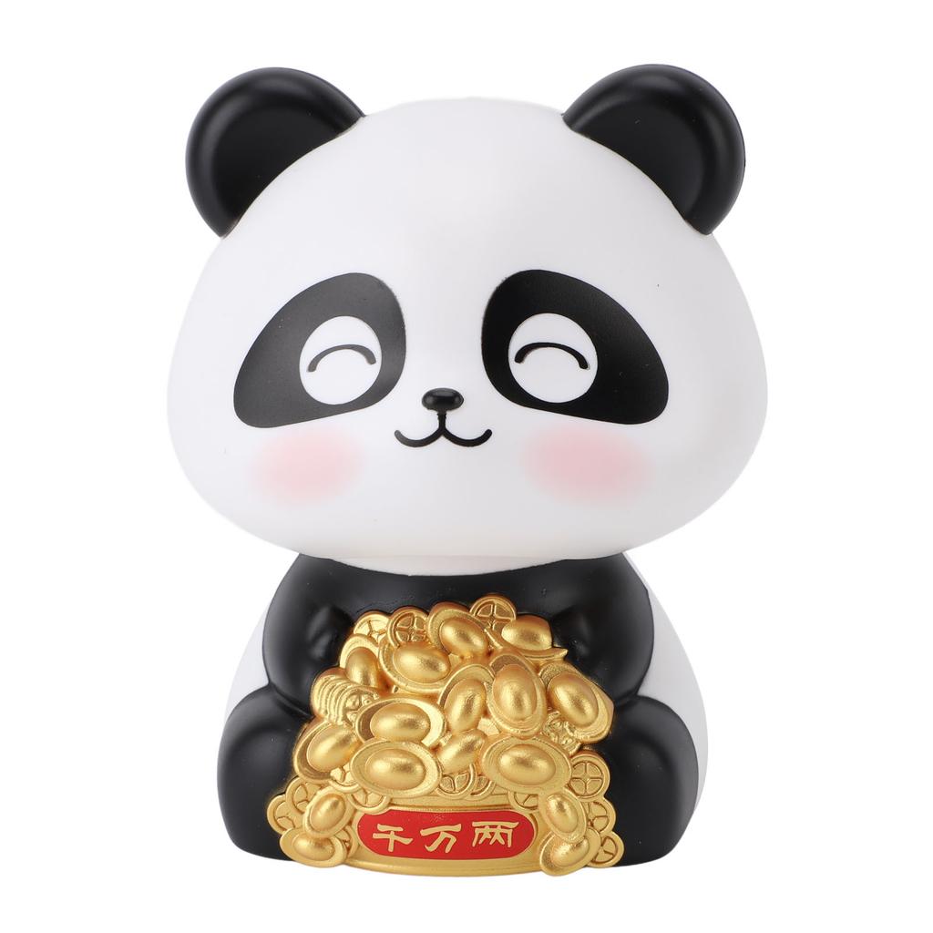 Solar Powered Statue Ornament for Luck and Fortune Solar Nodding Figurine Car Dashboard Animal Figurine Ornament