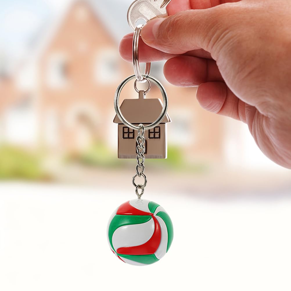 ABOOFAN Set of 2 Volleyball Keychains, Alloy Leather Bag Charms, Keychains, Perfect Gifts for Sports Fans