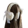 Bowknot Plush Ear Muffs for Cold Weather Fashion Ear Protective Ear Warmers Thick Furry Ear Muff for Women Skiing Hiking