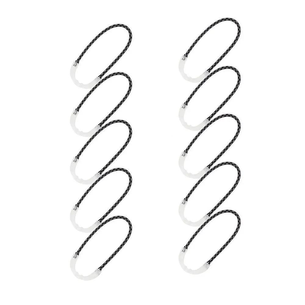 

10pcs Black Parts Ultra-Bright Glow Tent Zippers Ultra-Bright Glow Zipper Pull Ends Lock Zips Ideal kit Markers Accessories белый