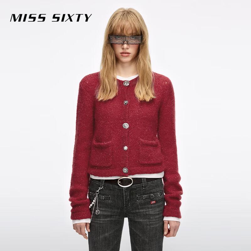 

MISS SIXTY Women s Mohair Lurex Knit Cardigan S