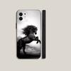 Fine horse Phone Case For iPhone16,15,14,13,12,11,Plus,Pro Max,XS,X,XR,SE,Mini,8,7 Soft Silicone Black Cover